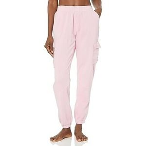 PJ Salvage Bella's Ball Banded Pants Womens Size XS Pink Fleece Cargo Pocket